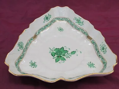Buy Vintage Herend, Hungary 1191 Chinese Bouquet Green Triangle Dish / Bowl 9.75  • 94.72£