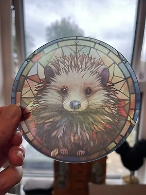 Buy Hedgehog Stain Glass Effect Sun Catcher, Gift Ideas, Sun Catcher • 5£