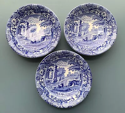 Buy 3 X  Copeland Spode's Blue Italian Small Cereal Bowls - 16cm, Dated September 54 • 29.50£