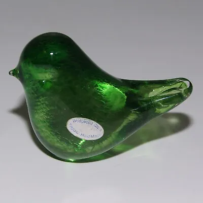 Buy Vintage Wedgewood Glass Bird Paperweight Green Ornament  • 19.99£