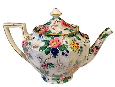 Buy Rare & Stunning 1920s Crown Ducal Ware Chintz Octagon Teapot Sunflowers Roses • 486.56£