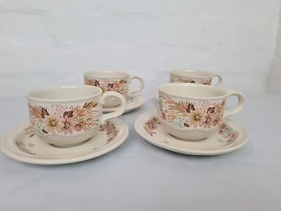 Buy Poole Pottery Summer Gory Tea Cups And Saucers X 4 • 9£