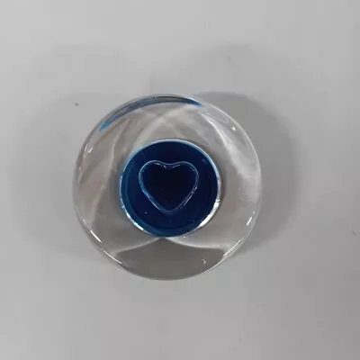 Buy Wedgwood Valentines Blue Glass Heart Paperweight Vintage Homeware Décor -FPL -CP • 9.99£
