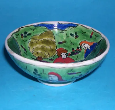 Buy Vintage Turkish Kutahya Gini Pottery Attractive Highly Decorative Pedestal Bowl. • 37.50£