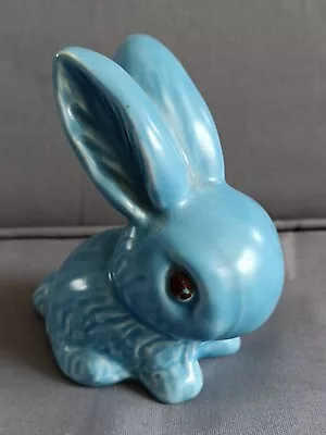 Buy Sylvac Cornflower Blue Snub Nosed Rabbit Bunny Matte Figurine • 39£