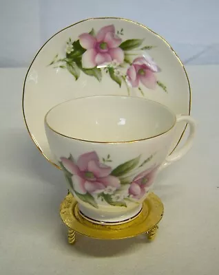 Buy Vtg. Duchess Bone China Wood Anemone Amythest Floral England 405 Tea Cup & Sauce • 24£
