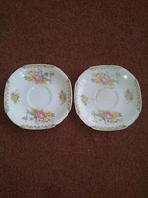 Buy Two Vintage John Maddock & Sons Royal Ivory Ware Saucers • 1£