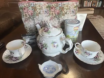 Buy Vintage - Allyn Nelson Collection Fine English Bone China Tea Pot & Cup For 2 • 94.98£