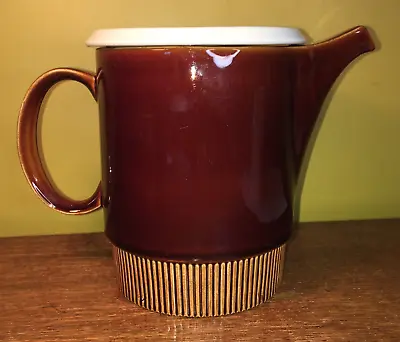Buy Poole Pottery Chestnut Brown Flat Lidded Teapot • 6.25£