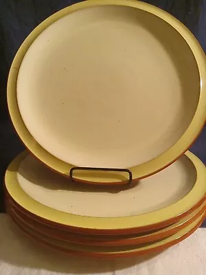 Buy Denby Langley Yellow/Cream 10.5in Plates Set Of 4 • 39.85£