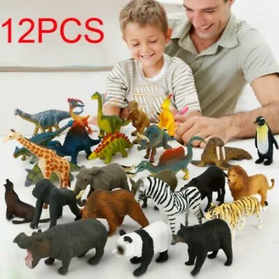 Buy 12pcs Figures Sea Zoo Animal Safari Set Wild Ocean Small Plastic Model Kids Toys • 7.19£