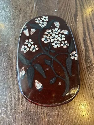 Buy Vintage Cherry Blossom Studio Art Pottery Tenmoku Chip Signed M H 1976 70s • 45£