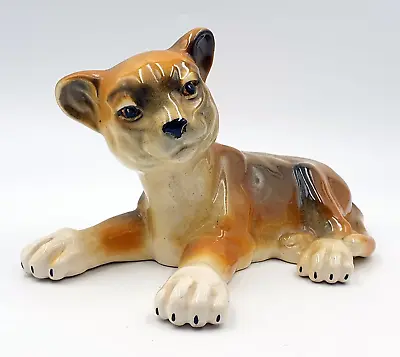 Buy Beautiful Vintage Bretby Porcelain Lion Cub - Rare & Wonderful Condition • 9.95£