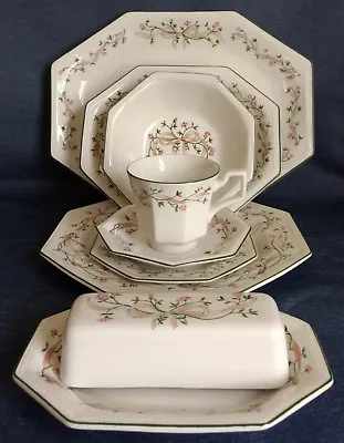 Buy Johnson Brothers ~ “Eternal Beau” ~White With Pink~ Octagonal ~ BUY BY THE PIECE • 4.76£