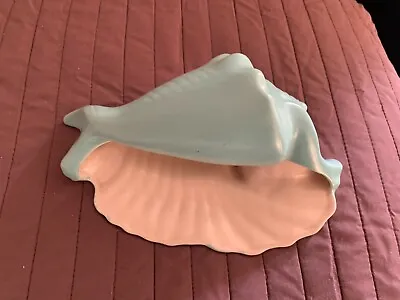 Buy Vintage Poole Pottery Conch Shell Large Two Tone Collectable Beige / Sky Blue • 12.97£