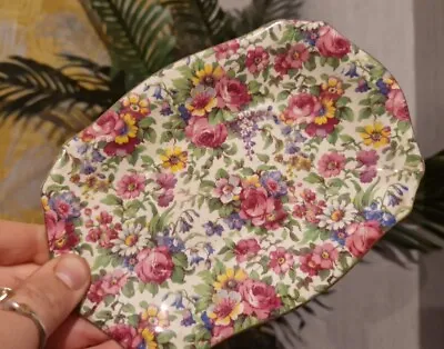 Buy Vintage Royal Winton Old Cottage Chintz Plate / Dish • 18£