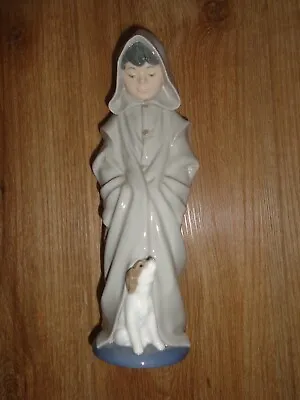 Buy NAO CLOAKED/HOODED BOY WITH DOG FIGURINE ON BASE 10.5  By Lladro IMMACULATE CON  • 26.99£