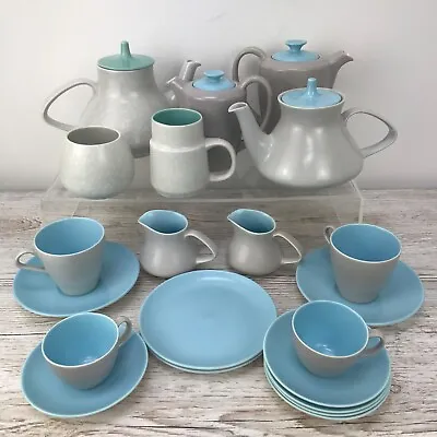 Buy Poole Pottery Sky Blue/Dove Grey Teapot Cups Saucers Plates Terrines • 2.99£