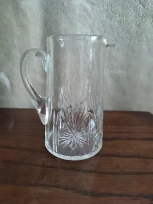 Buy Vintage Cut Glass Water Jug Pitcher  Clear • 10£