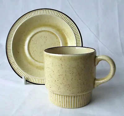 Buy Poole Pottery Broadstone Pattern Espresso Coffee Cup And Saucer Compact Shape • 4.95£