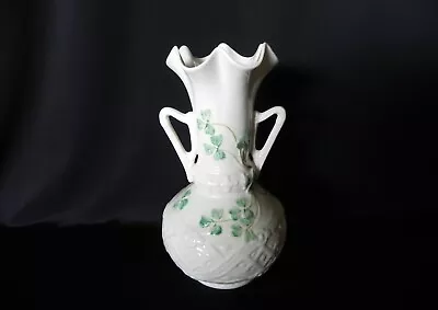 Buy Belleek IN RETROSPECT 2001 Shamrock Two Handled Vase 6.75  Ireland • 17.73£