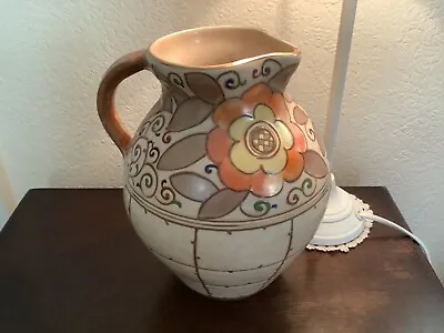 Buy Large Charlotte Rhead Ceramic Jug/Vase In Vibrant Tibe Lined • 40£
