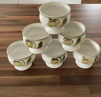 Buy Vintage Denby Troubadour Pottery Dessert Dishes X 6 Made In The 1970’s • 32£