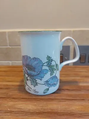 Buy ROY KIRKHAM Botanical Flowers Blue Poppy Fine Bone China Mug Made In England  • 6.99£