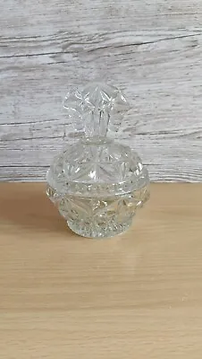 Buy Vintage Crystal Glass Lidded Beautifully Cut Sweet/Sugar Jar • 10£