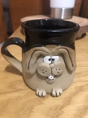 Buy Pretty Ugly Pottery Wales Coffee Mug Bunny, Rabbit Face Handmade, Stoneware, • 12£