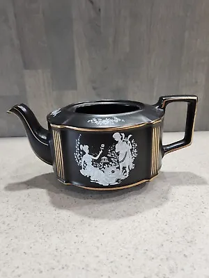 Buy Sadler Teapots Made In England Rare Vintage Romantic Black, White And Gold • 30.31£