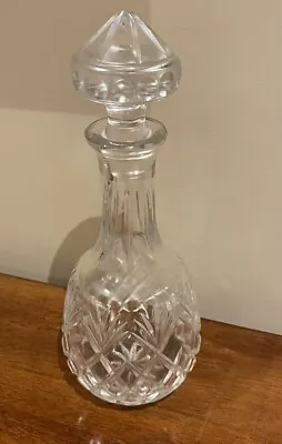 Buy Vintage Glass Whisky, Brandy Decanter With Stopper 12” Tall With Stopper • 9.99£