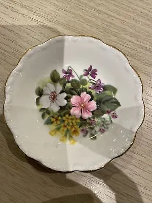 Buy Royal Grafton Vintage Fine Bone China Trinket Dish Country Flowers • 0.99£