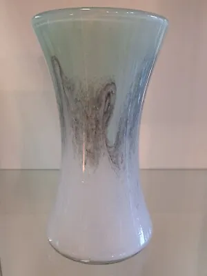 Buy Vasart 1950's/60's Signed  Scottish Glass Pink/green/black 8  Vase • 50£