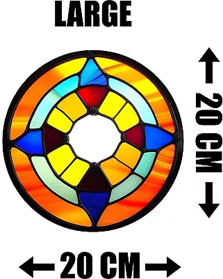 Buy Decorative Stained Glass Effect Static Cling Window Sticker Colourful Gift • 9.99£
