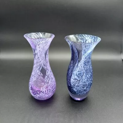 Buy Caithness Glass Vases X2 Purple Blue -WRDC • 7.99£