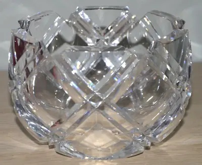 Buy Vintage Orrefors Heavy Cut Glass Crystal Bowl 7” Diameter Signed • 19.99£
