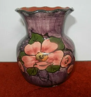 Buy LONGPARK  Pottery Torquay Vase ROSE Design  10.5 Cm • 14£