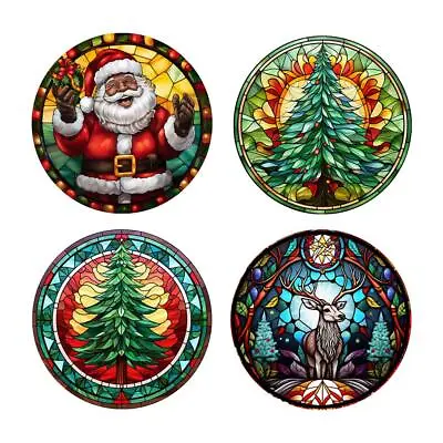 Buy Christmas Santa Static Window Glass PVC Stained Stickers No Bird Strike Decor • 3.47£
