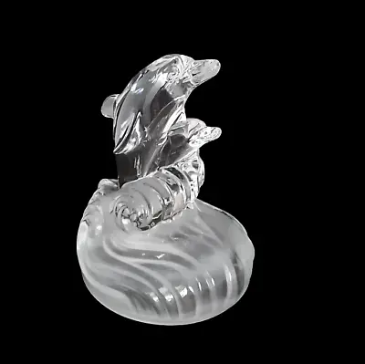 Buy Glass Ornament Figurine Dolphin And Calf RCR 24% Lead Crystal Home Birthday Gift • 17.95£