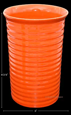 Buy Bauer Pottery 8 3/4   Orange Ringware Vase - Huge!! • 75.86£