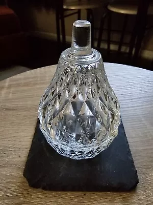 Buy 2 X Vintage Italian Cut Glass Pot Ornament Pear Shaped Removable Lid • 10£