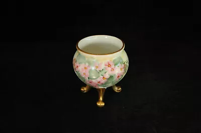 Buy Vintage China Porcelain Toothpick Holder 100% Hand Painted Pink Flowers Limoges • 14.29£