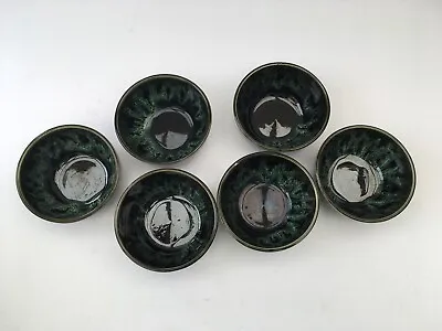 Buy Fosters Pottery  Cornish Honeycomb Green 6 Bowls • 60£