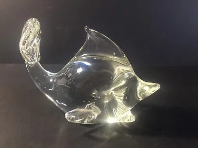 Buy Murano Style Clear Art Glass Dolphin Figurine Paperweight • 8.99£