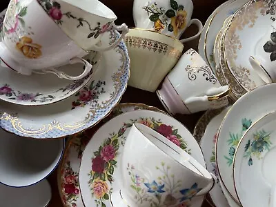 Buy Pretty Mismatched Vintage China Tea Trio's  - Cup, Saucer & Plate  - Choice • 2.50£
