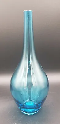 Buy Ikea Modernist Salong Glass Vase Turquoise Blue 16789 Hand Blown 12” Retired EUC • 23.62£