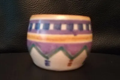 Buy Poole Pottery - Hand Painted Geometric Egg Cup - Art Deco! • 10.49£