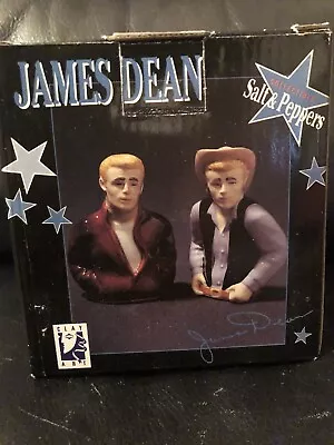 Buy James Dean Salt And Pepper Shaker Set Cowboy New In  Open Box 1996 Clay Art • 37.89£