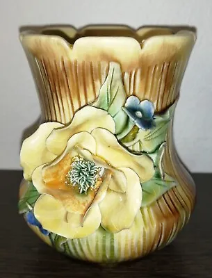 Buy Sheila Ann Pottery Signed Vintage Australian Pottery Floral Vase 11.5cm High • 15.71£